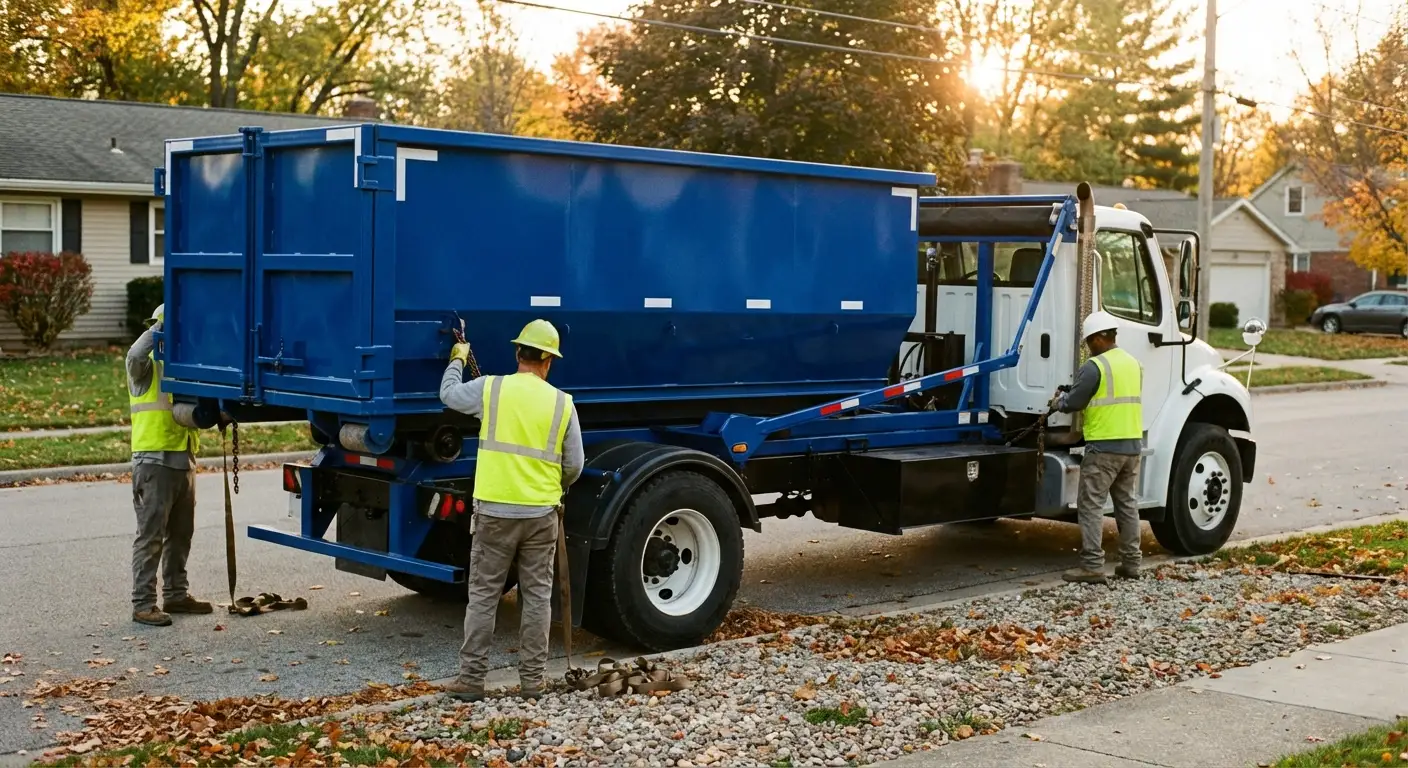 Roll-off dumpster delivery truck in Pensacola, FL