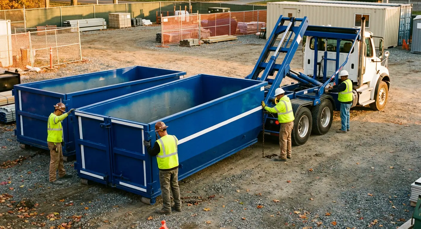 Commercial dumpster logistics and delivery truck access in Pensacola, FL