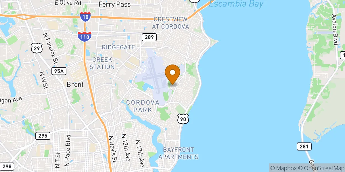  neighborhood map in Pensacola, FL