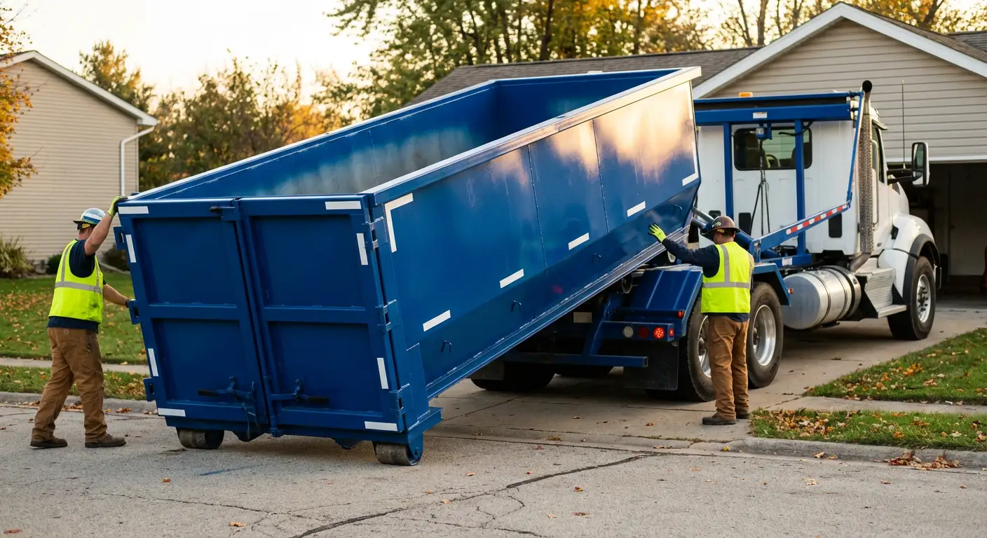 Roll-off dumpster delivery truck in Pensacola, FL